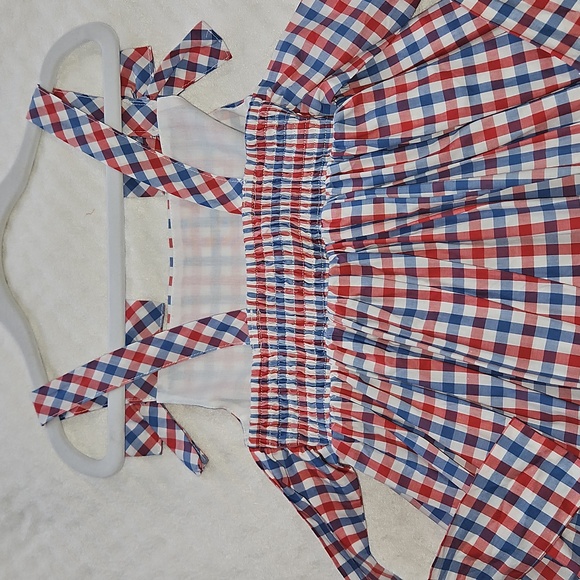 Brand New-no Tags Red and Blue Plaid Dress with Matching Bag - Picture 4 of 11
